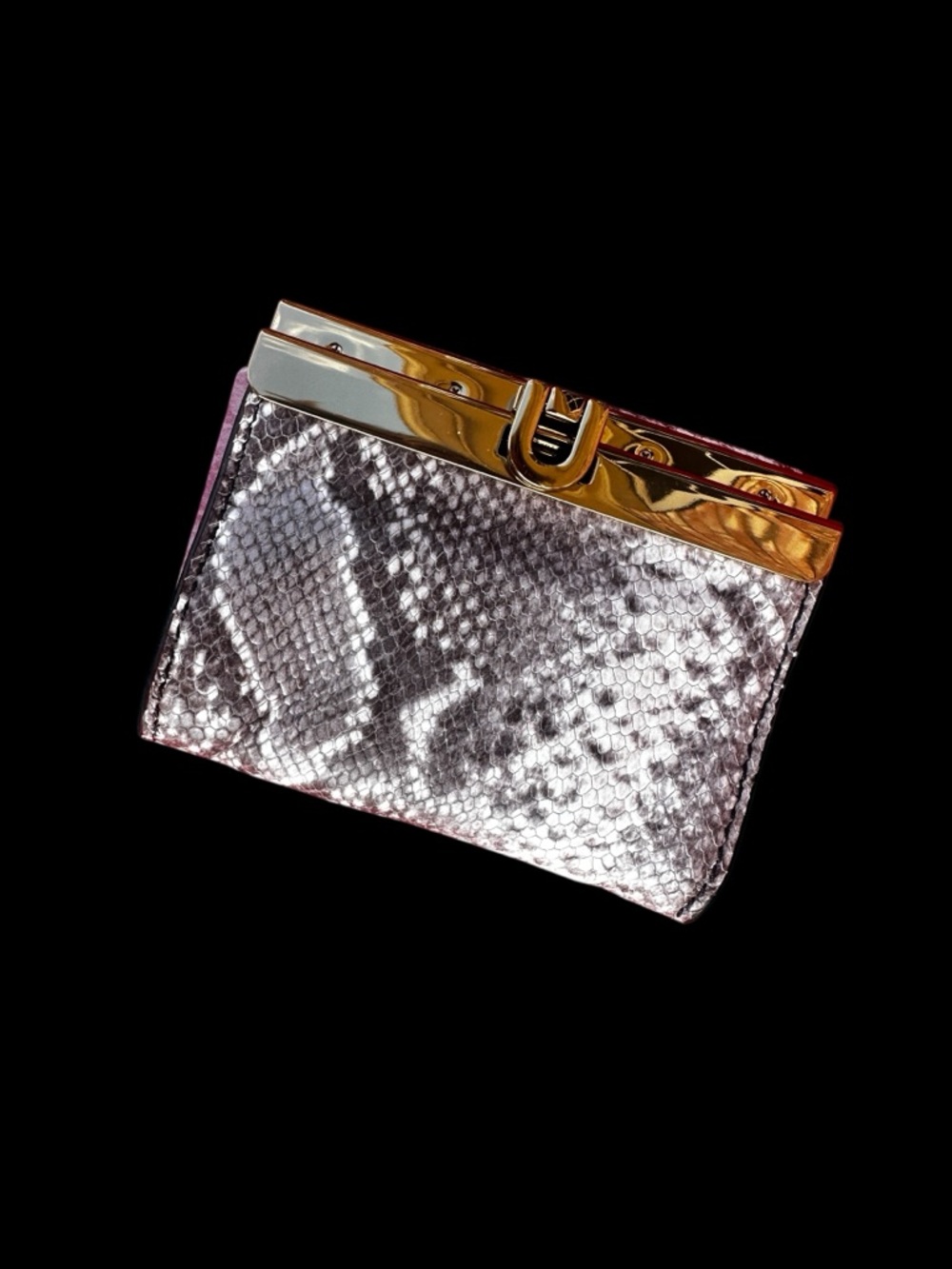 Fossil Penrose Trifold Wallet Python leather NWT holds coins cards bills NWT